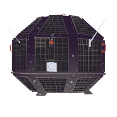 Vector illustration of the Indian satellite aryabhatta 
