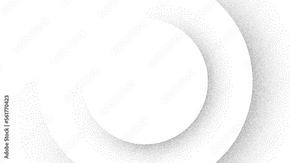 Poster dotted circular background with round concentric elements. minimal abstract clean design template. w