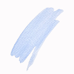 Watercolor splash pastel blue brush stroke isolated hand drawn
