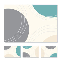 Soft colored semi circle abstract background. Template for design greeting card, charter, business card, banner