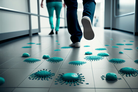 Multiresistente Keime und Erreger im Krankenhaus / Klinik. MRGN. Generative Ai.