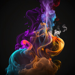 Fototapeta premium Artistic Smoke Colors Backgrounds.Generative AI