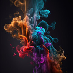 Artistic Smoke Colors Backgrounds.Generative AI