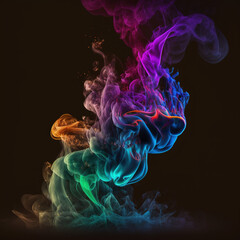Fototapeta premium Artistic Smoke Colors Backgrounds.Generative AI