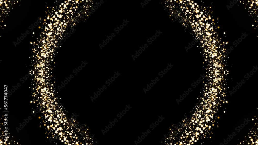 Aufkleber flight of gold bokeh sparkling particles with alpha channel