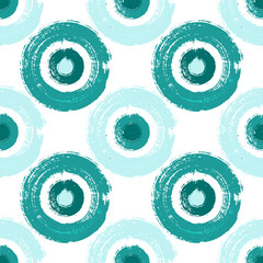 Painted round shapes seamless pattern graphic design.