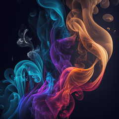 Obraz premium Artistic Smoke Colors Backgrounds.Generative AI