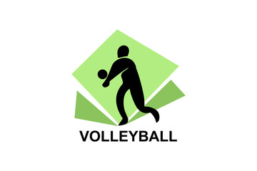 volleyball sport vector line icon. an athlete playing volleyball. sport pictogram, vector illustration.