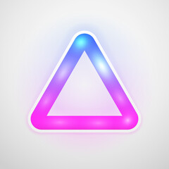 Triangle Shape LED Lamp Neon Color Icon