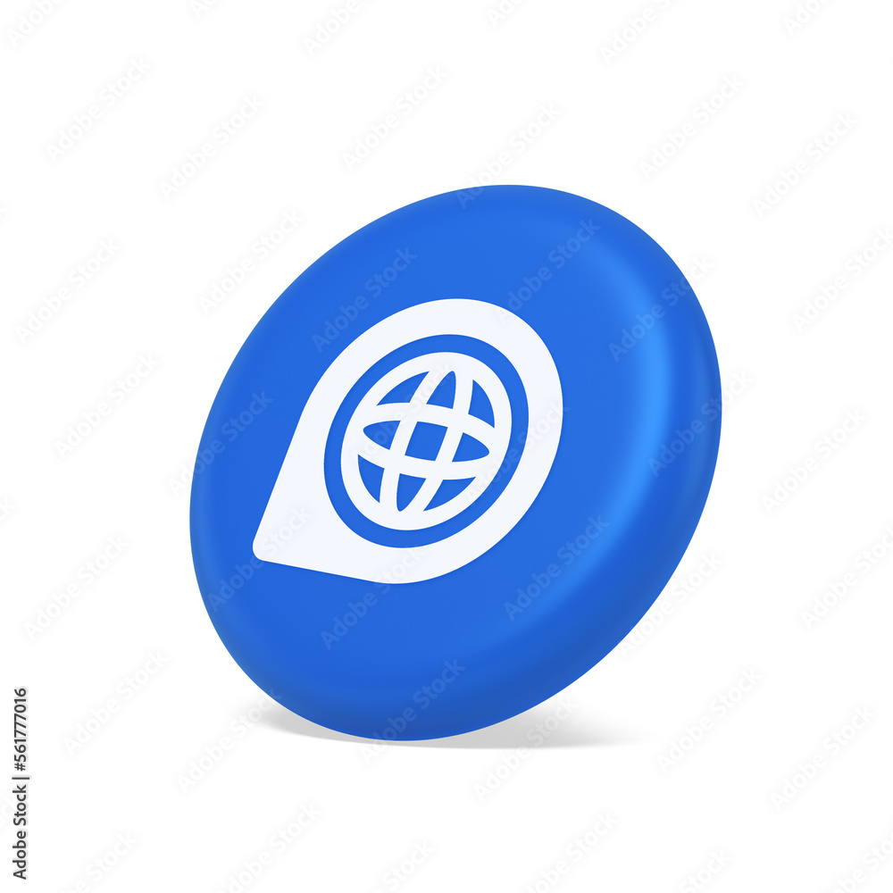 Poster internet access connection pointer button web address global cyberspace communication 3d side view i