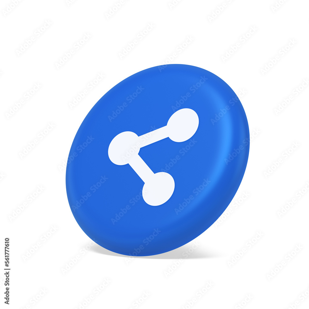 Poster decentralize compound connection encrypted network button cyberspace management 3d side view icon