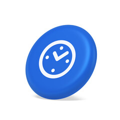 Alarm clock time countdown button deadline measurement 3d isometric realistic icon