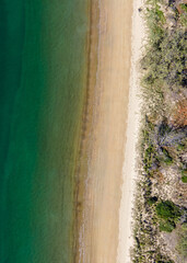 looking down the beach