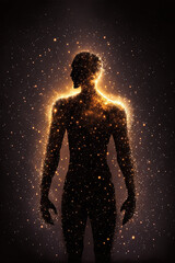 Spiritual awakening, energy, connection with the universe, Generative AI - obrazy, fototapety, plakaty