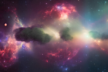 Obraz na płótnie Canvas Star universe background AI generated image