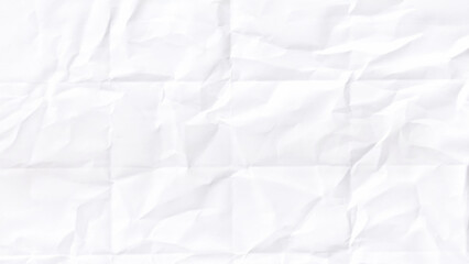White crumpled paper texture pattern. Rough grunge old blank. Clean white paper. Vector abstract background.