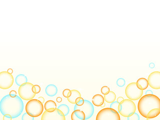 キラキラシャボン玉の背景　横位置　イエロー