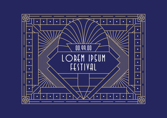 art deco banner design