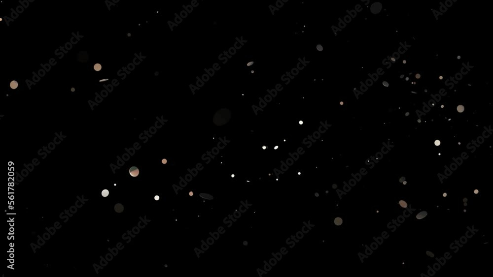 Aufkleber flight of gold bokeh sparkling particles with alpha channel