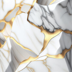 White Gold Marble Background, Luxury Granite Texture with Golden Waves, Natural Marble Stone Pattern