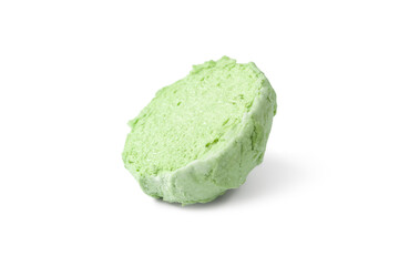 Marshmallow on white. Marshmallow isolated on white background. Half a marshmallow