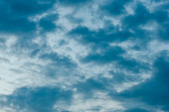 clouds in the evening sky, blue hour, Background for the sky replacement tool