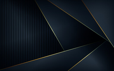 abstract black golden line overlap layers texture background. eps10 vector