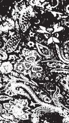 black and white grunge texture vector