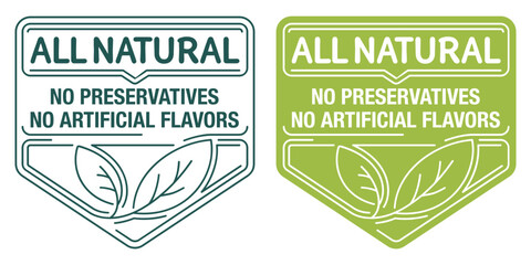All Natural - No Preservatives, Flavors