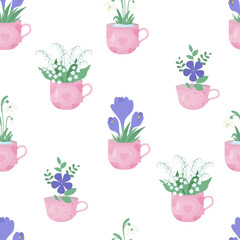 Spring floral seamless pattern