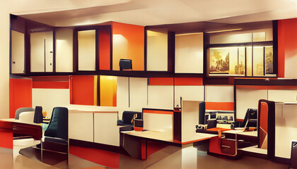 modern living room with fireplace