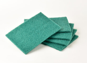 Scrubbing pad for dish washing isolated on white background © kusum