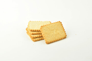 Butter biscuit isolated on white background