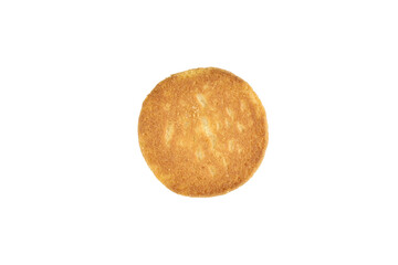 Biscuit rear view isolated on white background