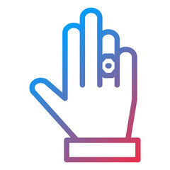Ring in Hand Icon Style