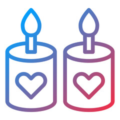 Wedding Candle Icon Style
