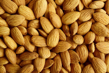 Top view of whole almond background