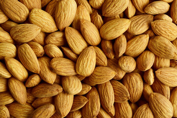 Top view of whole almond background