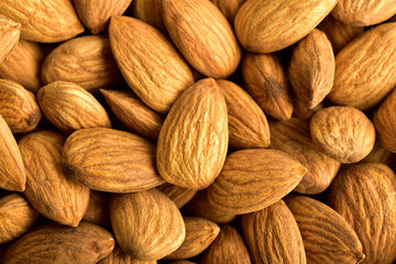 Obraz na płótnie Canvas Closeup of almond, nuts background