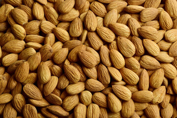 Top view of almond texture background