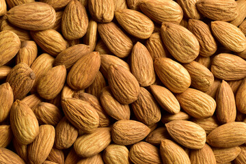 Almond texture background top view