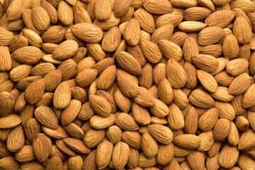 Top view of almond texture background