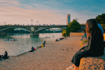 Puente de Triana- Triana Bridge Seville, Andalusia, Spain