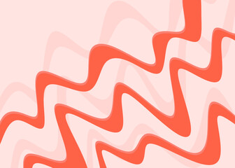 Minimalist background with cute wavy lines pattern