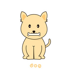 Vector illustration of cute doggy cartoon isolated on white background