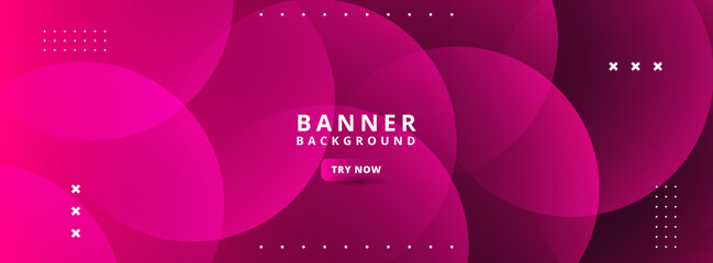 background banners. full color, gradations of pink and black, circle effect