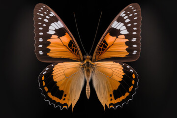 Fototapeta na wymiar studio shot of a real butterfly. Generative AI