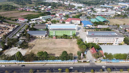 Motoway beautiful. Highway in Thailand. Thailand way. Top view highway.