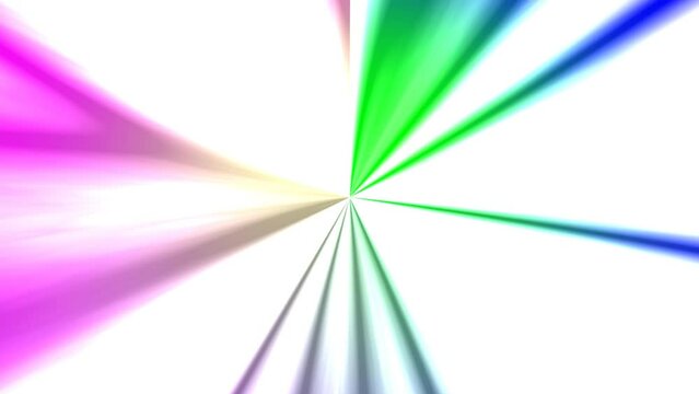 Concentrated lines with moving various colors