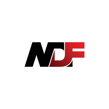 NDF letter monogram logo design vector